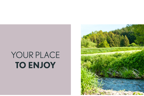 Natur genießen im Westerwald nahe Schloss Montabaur Grüne Landschaft im Westerwald – klarer Bach fließt durch üppige Wiesen, dahinter sanfte Hügel mit dichtem Wald unter blauem Himmel