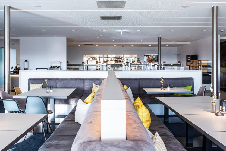 Restaurant Weitblick at Hotel Schloss Montabaur with panoramic view