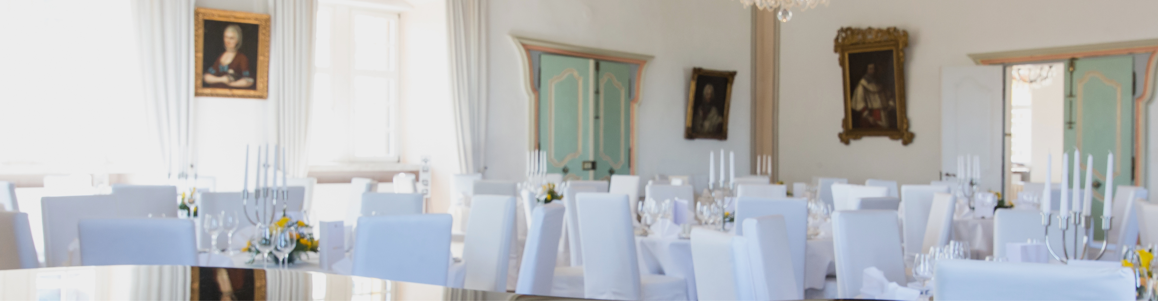 Historic Hall with a Festive Atmosphere Whether gala, wedding or corporate event – celebrate with style and history in the Rittersaal.