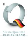 Logo der Initiative ServiceQualität Deutschland im Kontext des Hotel Schloss Montabaur