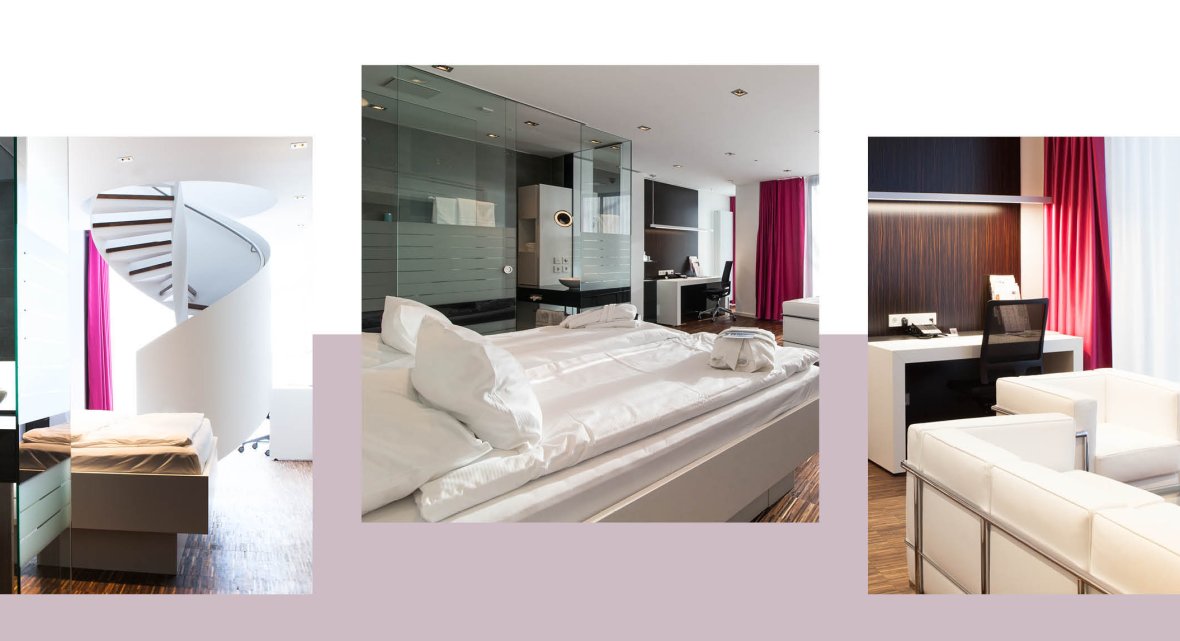 Insight into different room categories at Hotel Schloss Montabaur - stylish furnishings, comfortable ambience and quiet location